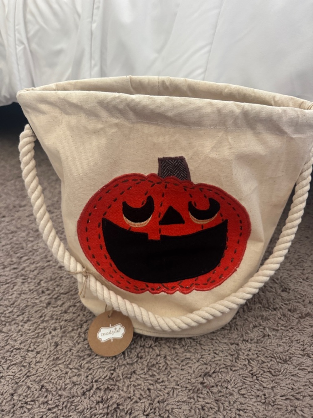 Mudpie Pumpkin/Halloween fabric Tote